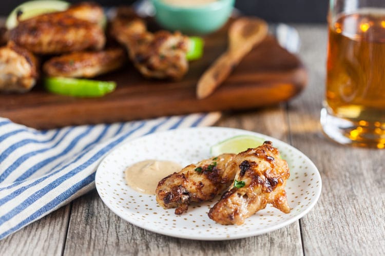 Thai Peanut Baked Chicken Wings