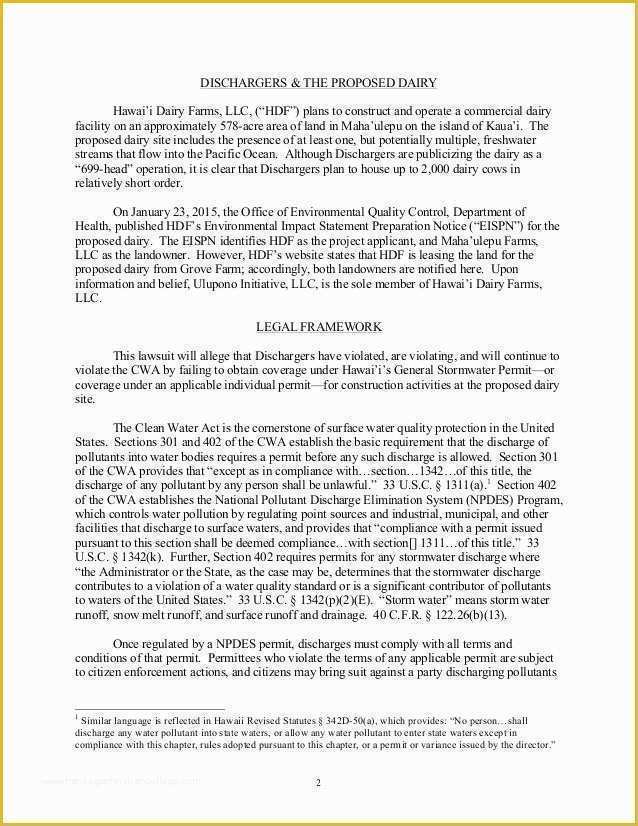 Free Letter Of Intent to Sue Template Of Intent to Sue Hawaii Dairy Farms