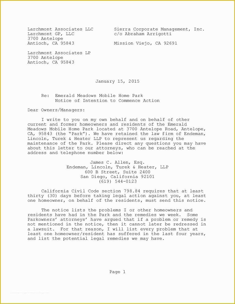 Free Letter Of Intent to Sue Template Of Letter Intent to Take Legal Action Template Examples