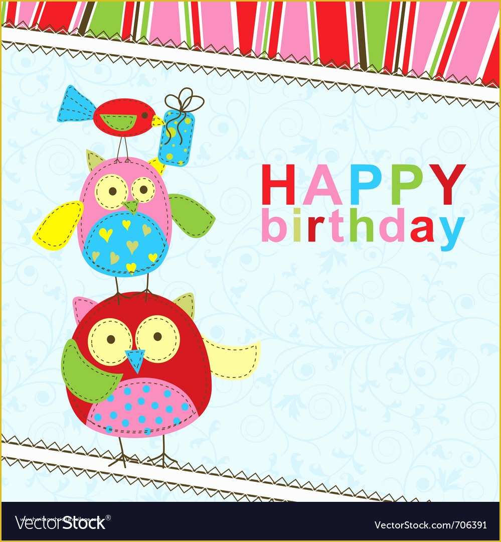 Free Online Greeting Card Templates Of Template Birthday Greeting Card Royalty Free Vector Image