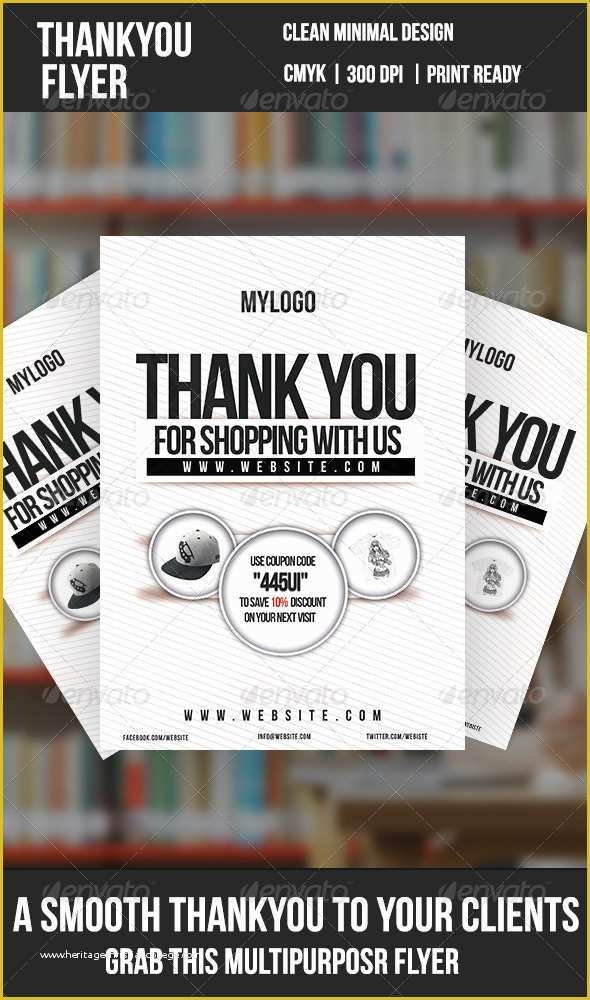 Thank You Flyer Template Free Of Thank You Minimal Flyer