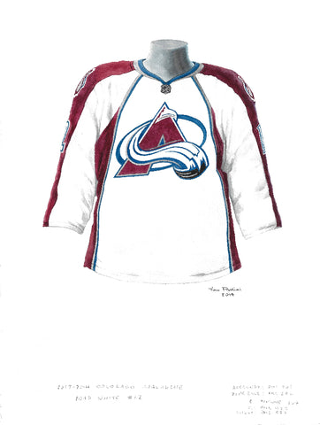 Colorado Avalanche 2013-14 - Heritage Sports Art - original watercolor artwork