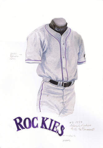 Colorado Rockies 1997 - Heritage Sports Art - original watercolor artwork - 2