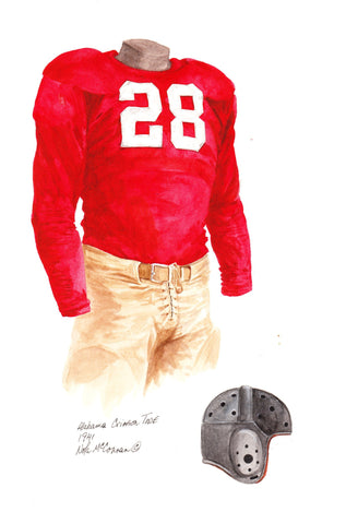 Alabama Crimson Tide 1941 - Heritage Sports Art - original watercolor artwork - 1