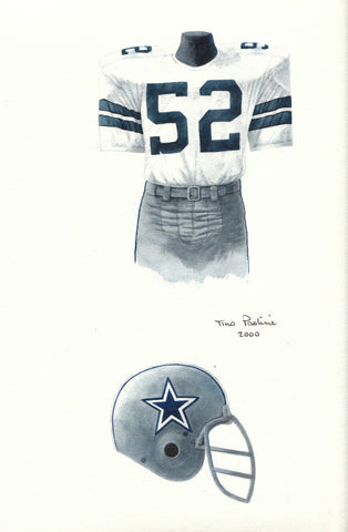 Dallas Cowboys 1977 - Heritage Sports Art - original watercolor artwork - 1