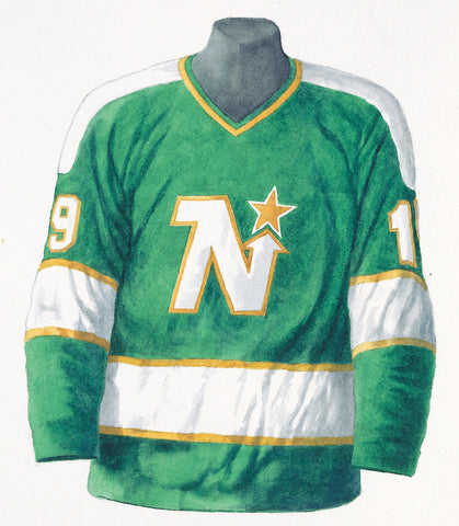 Dallas Stars 1968-69 Next Six - Heritage Sports Art - original watercolor artwork - 1