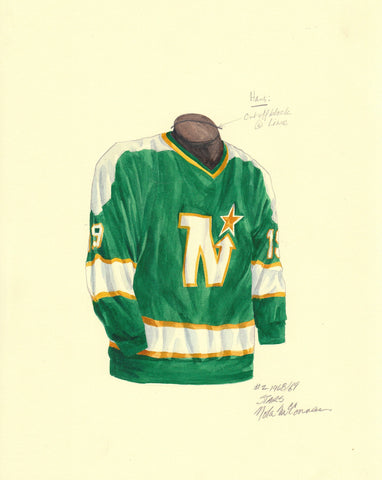 Dallas Stars 1968-69 - Heritage Sports Art - original watercolor artwork - 1