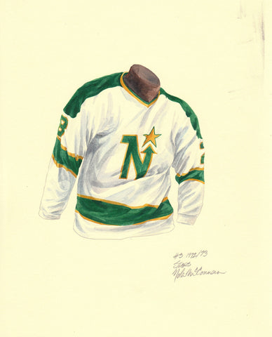 Dallas Stars 1972-73 - Heritage Sports Art - original watercolor artwork - 1