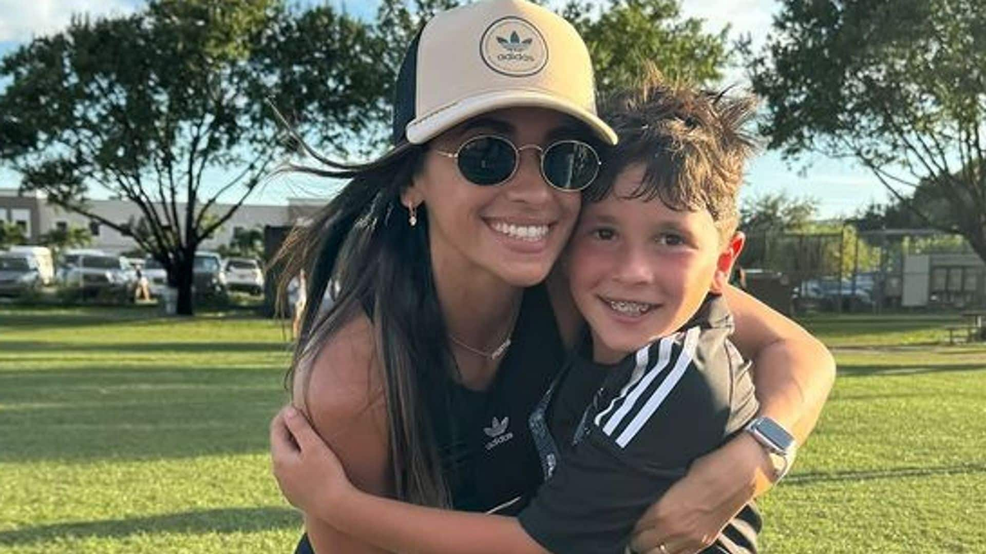 Orgullosa, Antonela Roccuzzo celebra el triunfo de su pequeño Mateo