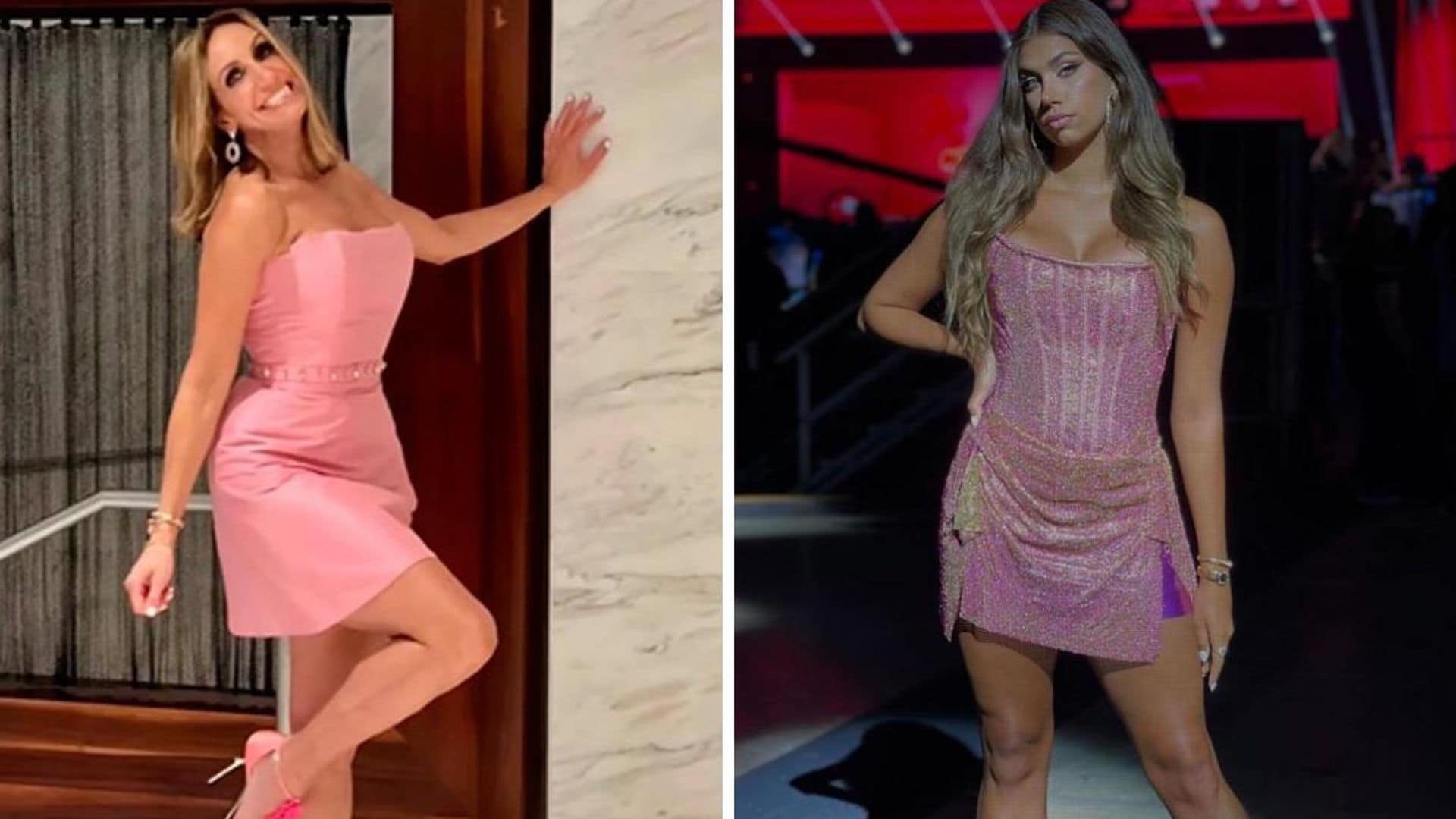 Lili Estefan y su hija, Lina Luaces, ¡idénticas con un look rosado en Puerto Rico!