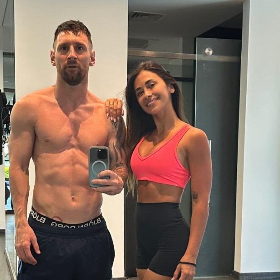 ¡Pareja de impacto! Messi y Antonela Roccuzzo presumen sus cuerpazos desde el gym