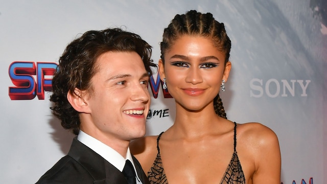 Zendaya and Tom Holland at the premiere of 'Spider-Man: No Way Home' at the Regency Village and Bruin Theatres 