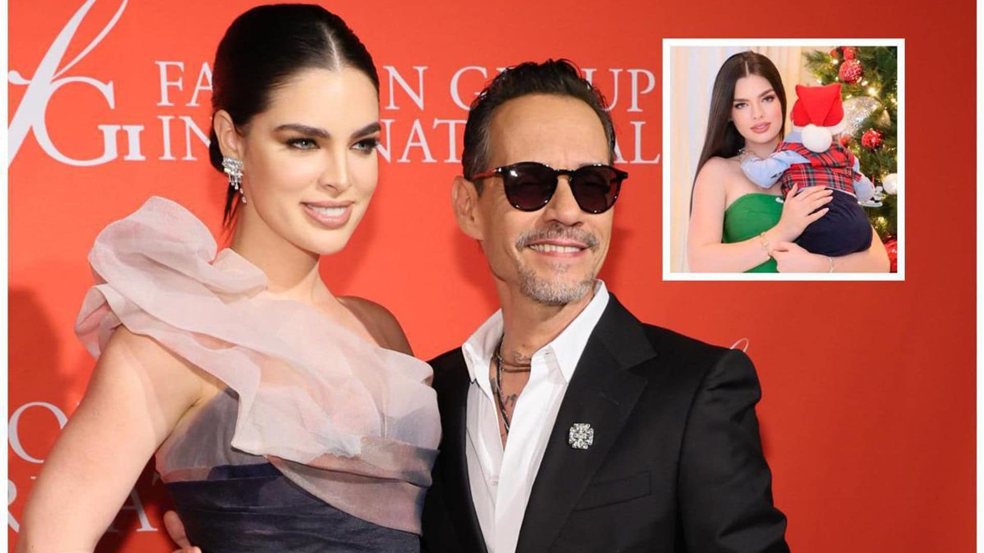 Marc Anthony and wife, Nadia Ferreira, celebrate their baby’s first Christmas