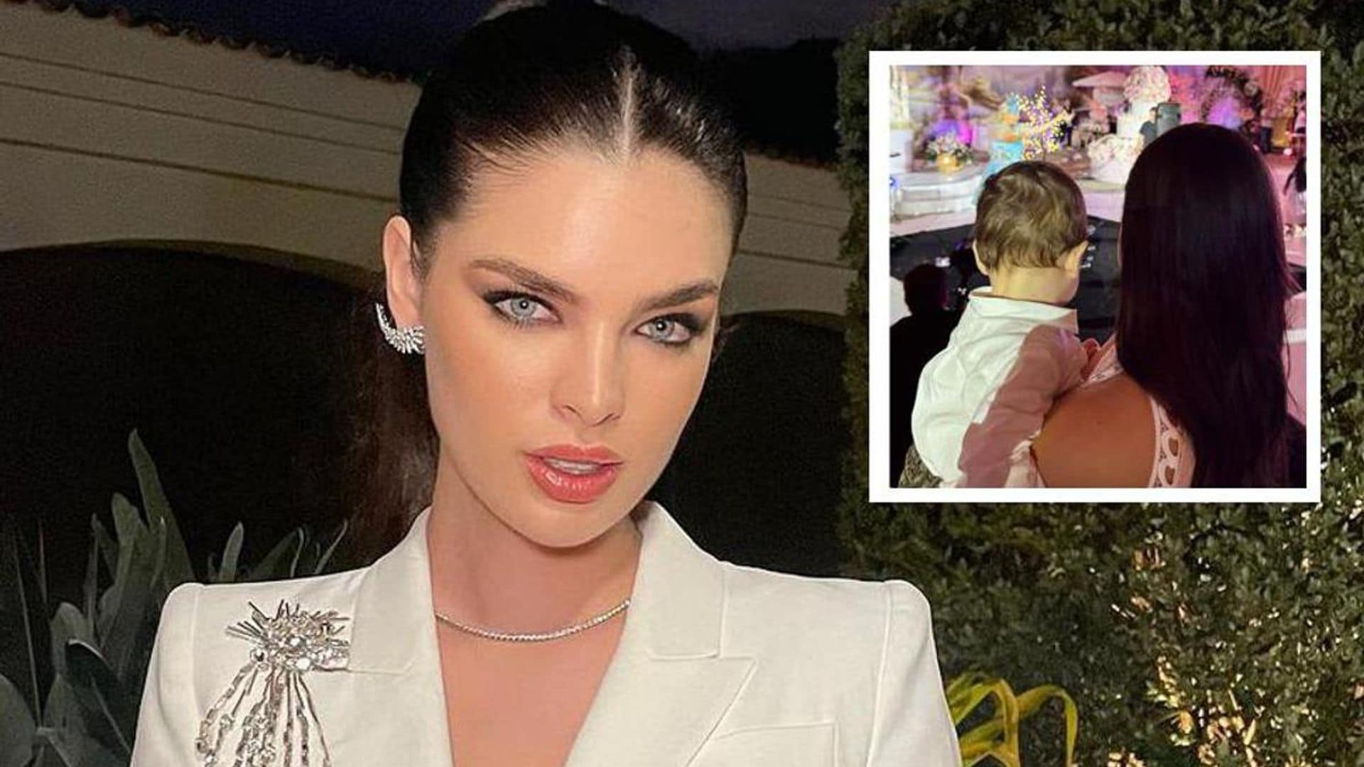 Nadia Ferreira takes baby Marquitos to his first party