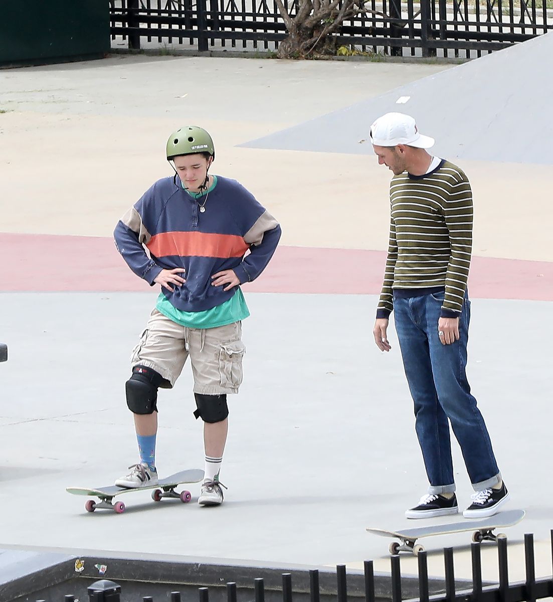 Fin Affleck at the skate park