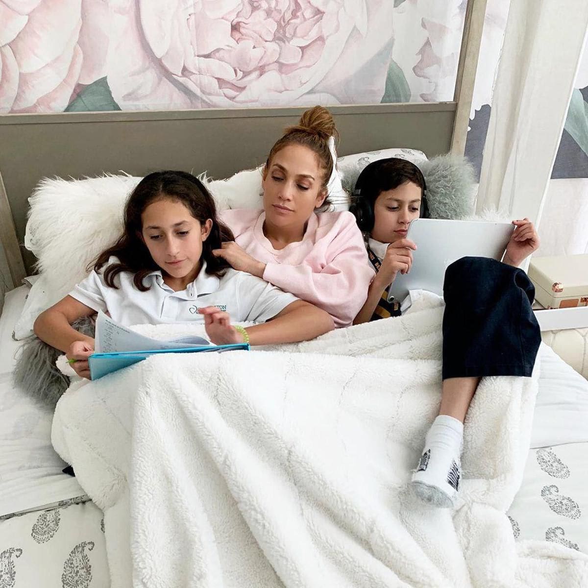 Jennifer Lopez and her twins Max and Emme