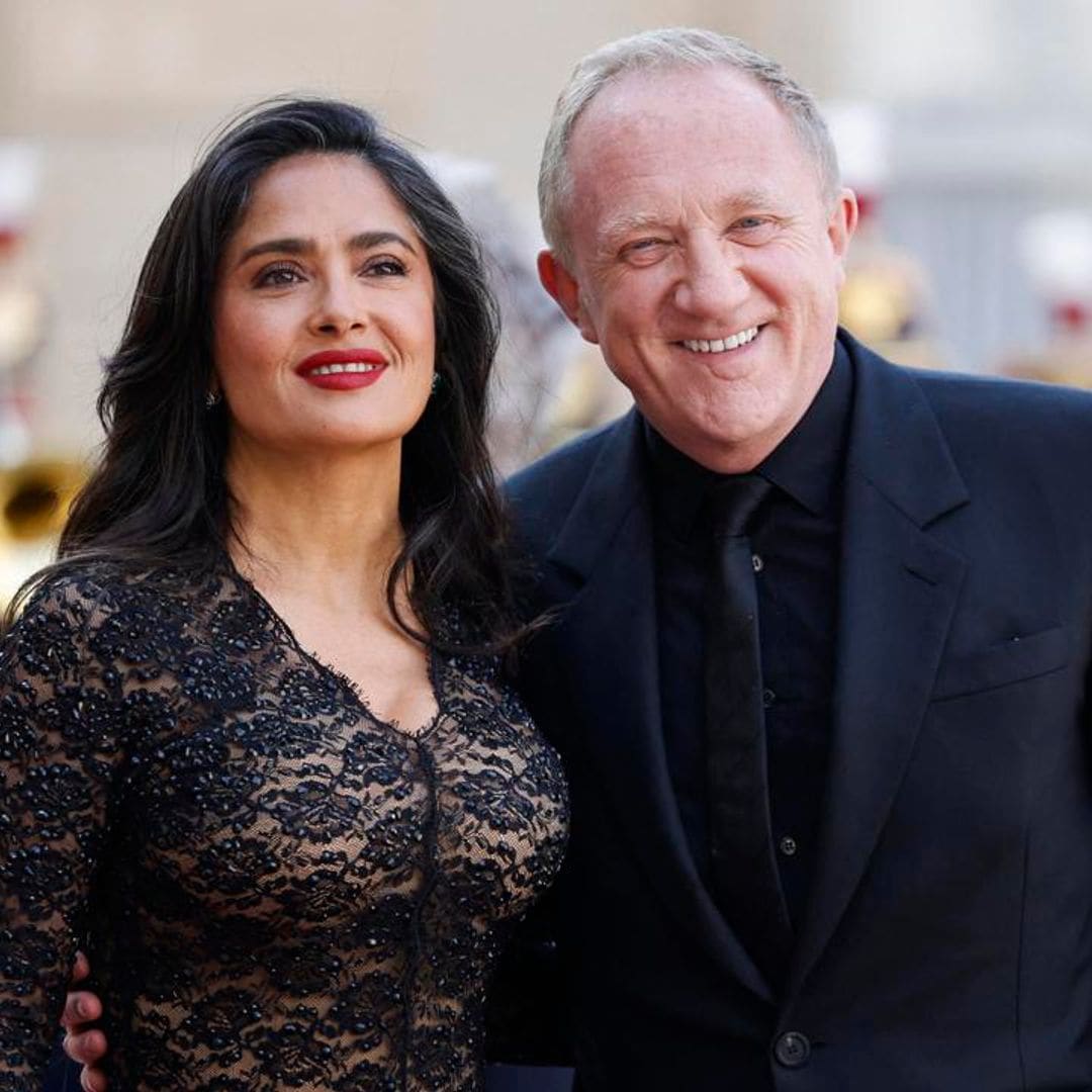 Salma Hayek dazzles in Paris during state dinner hosted by the President of France, Emmanuel Macron