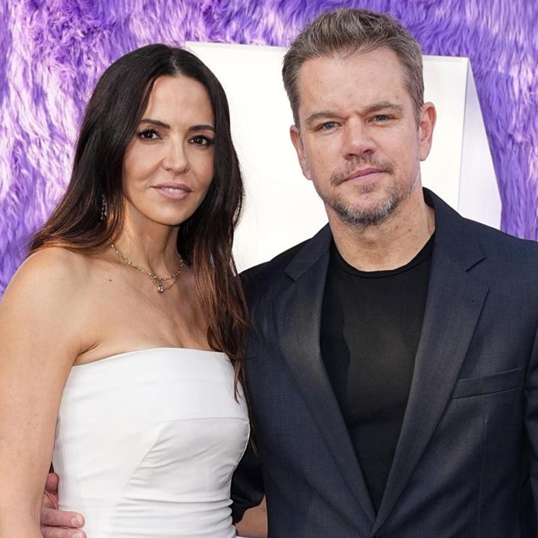 Matt Damon and Luciana Barroso attend their daughter’s graduation