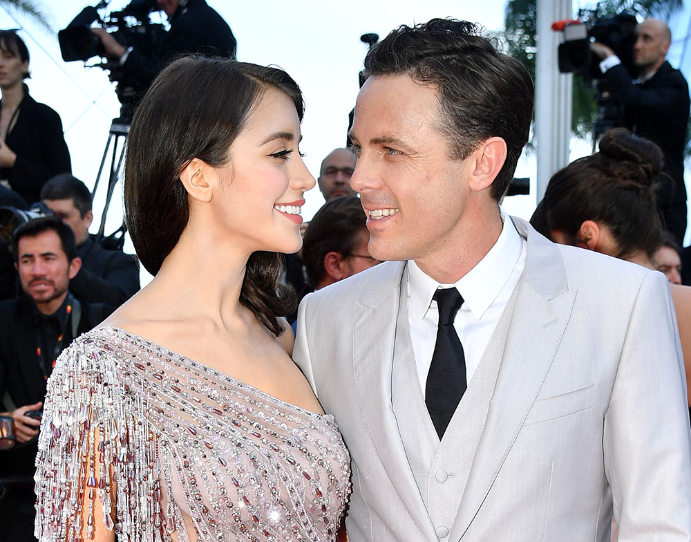 Caylee Cowan and Casey Affleck attend the screening of "Elvis" during the 75th annual Cannes film festival at Palais des Festivals on May 25, 2022 in Cannes, France.