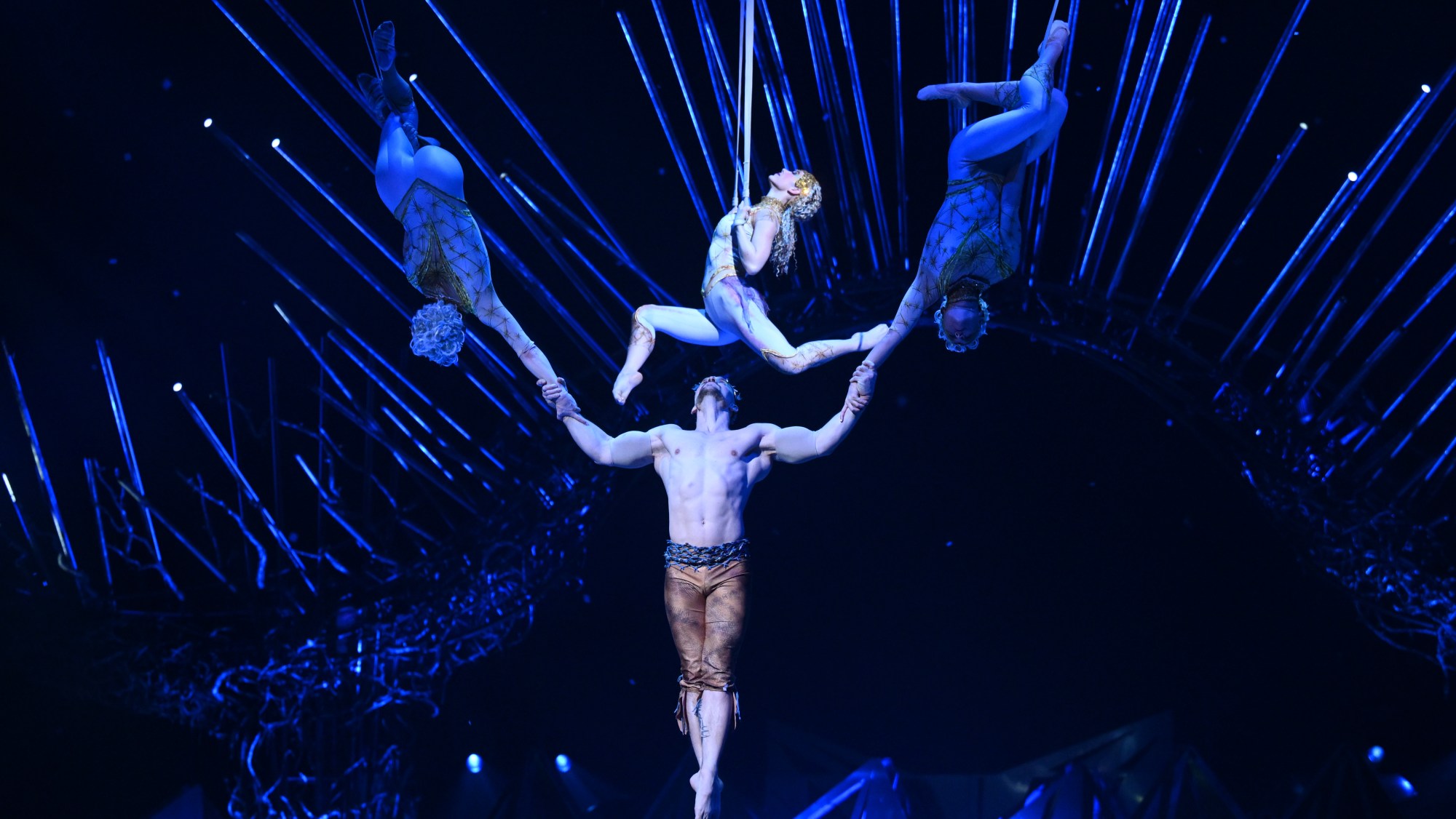 Dress rehearsal for Cirque du Soleil's "Alegría: In A New Light" on January 10, 2024 in London, England.