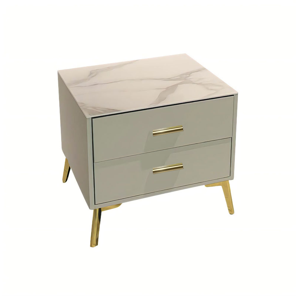 VICTORIA Ceramic Nightstand Gold