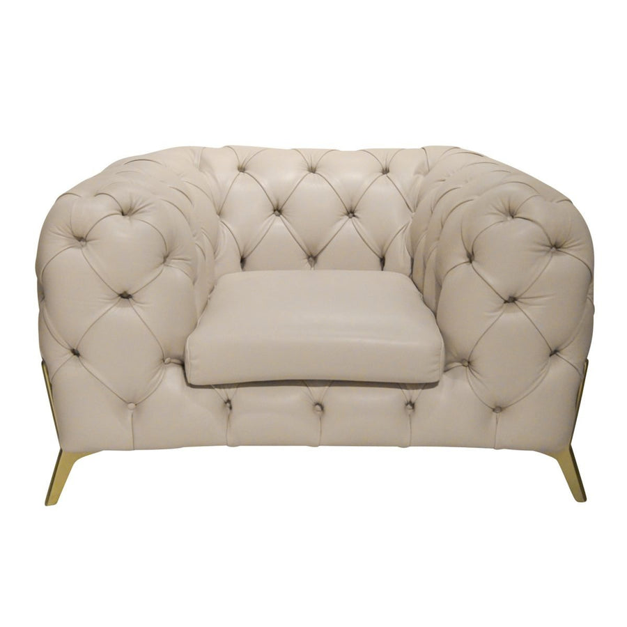 BATAL Tufted Full Leather 1 Seater Sofa – NT Concepts Italia