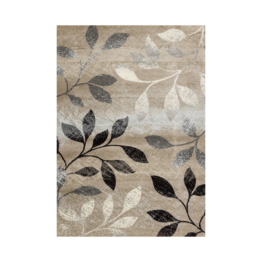 KYLIE Brown, Neutral Plant Rug