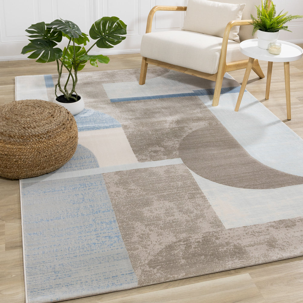 KALI Blue Brown, Abstract Rug