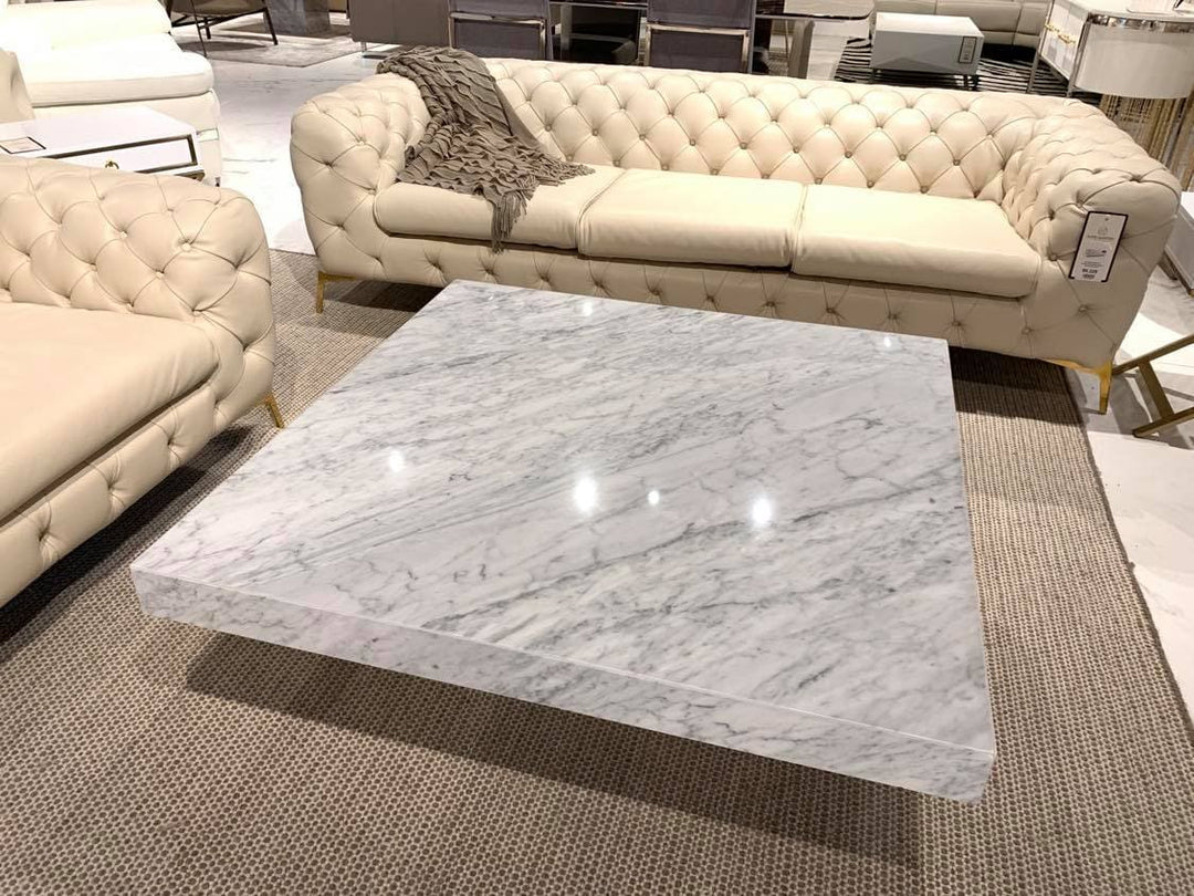 MERIDIAN Marble Coffee Table - Stone International Cortina White