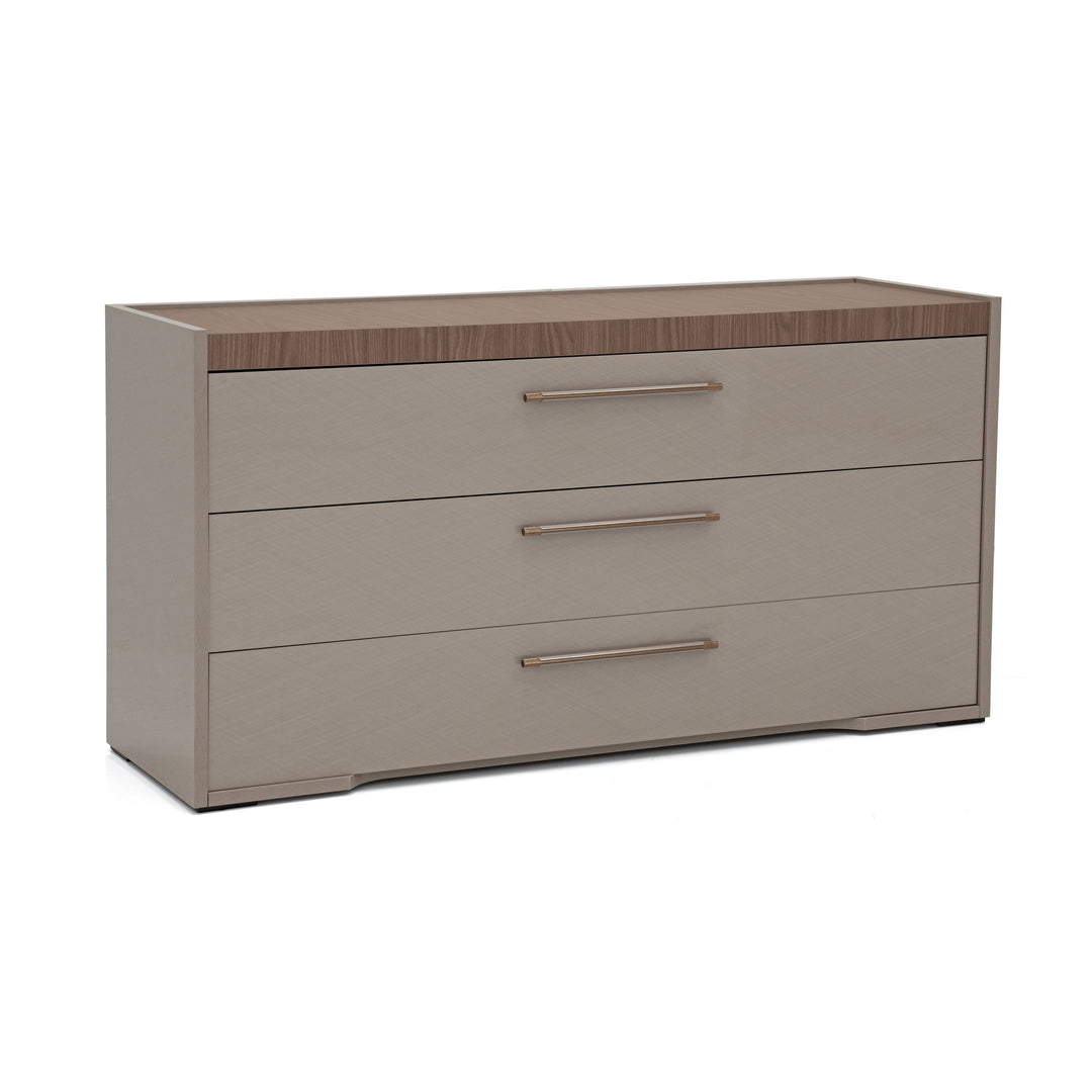 NORA Rope 3 Drawers Taupe Dresser - Status Italy