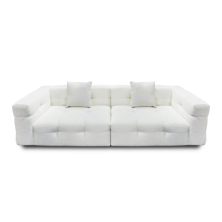 IVORY Tufted Fabric Sofa