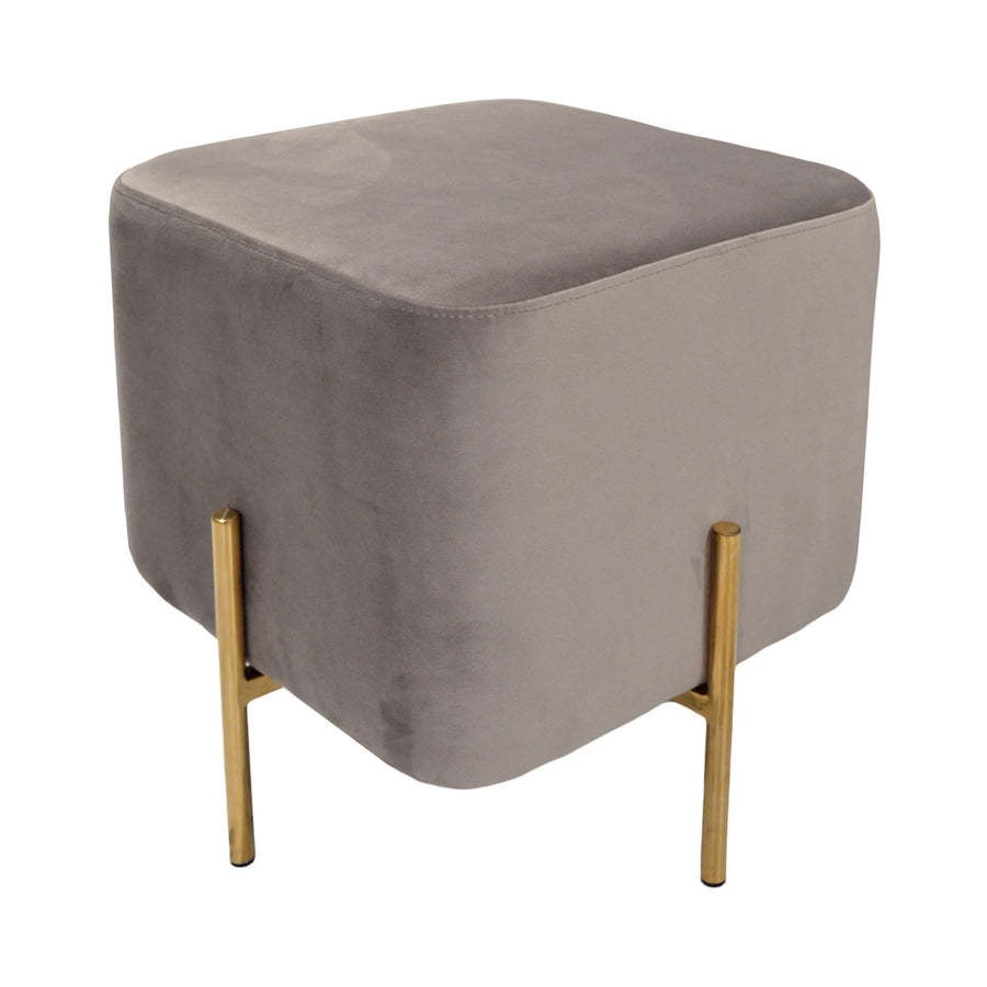 FLORENCE Velvet Stool Gray