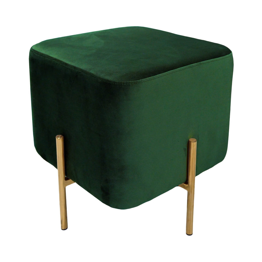 FLORENCE Velvet Stool Green