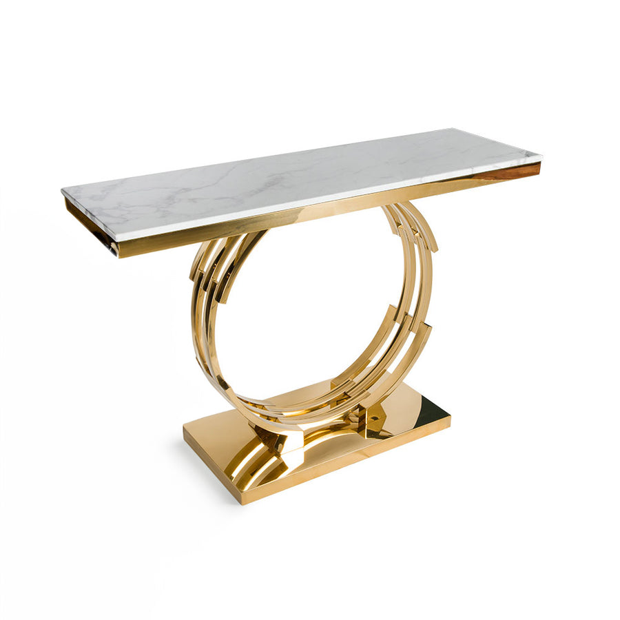 CLEO Faux Marble Console Table