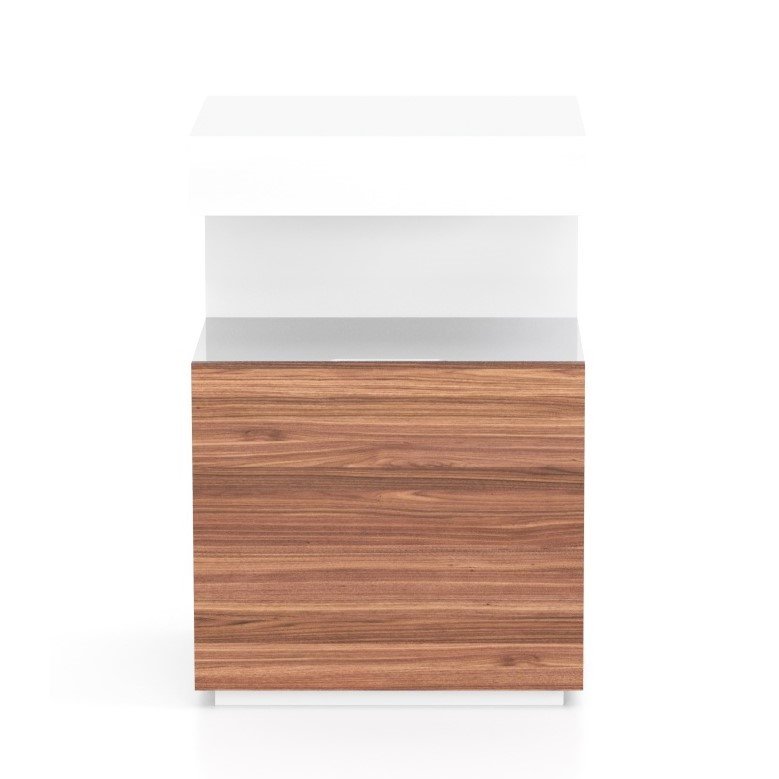 SIENNE White and Walnut Nightstand