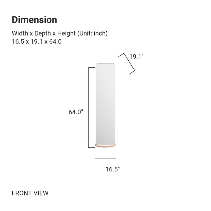 ALEXA Full-Length Spinnable Mirror