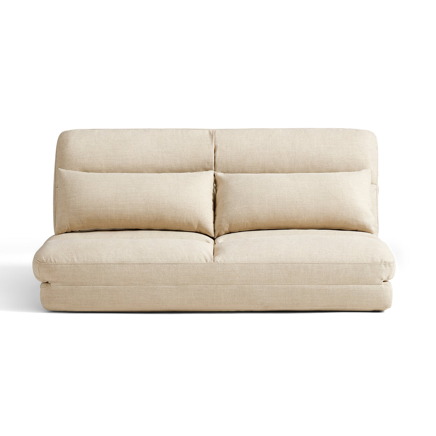 LEO White Cream Foldable Sofa Bed