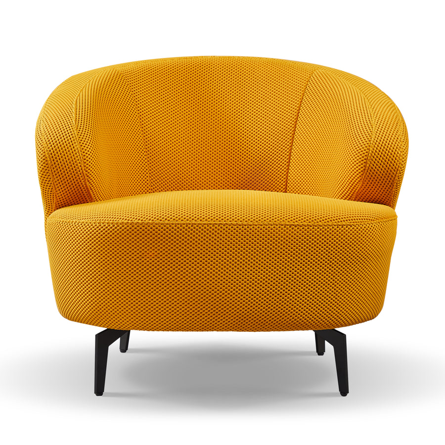 LINUS Curved Yellow Sofa Seater