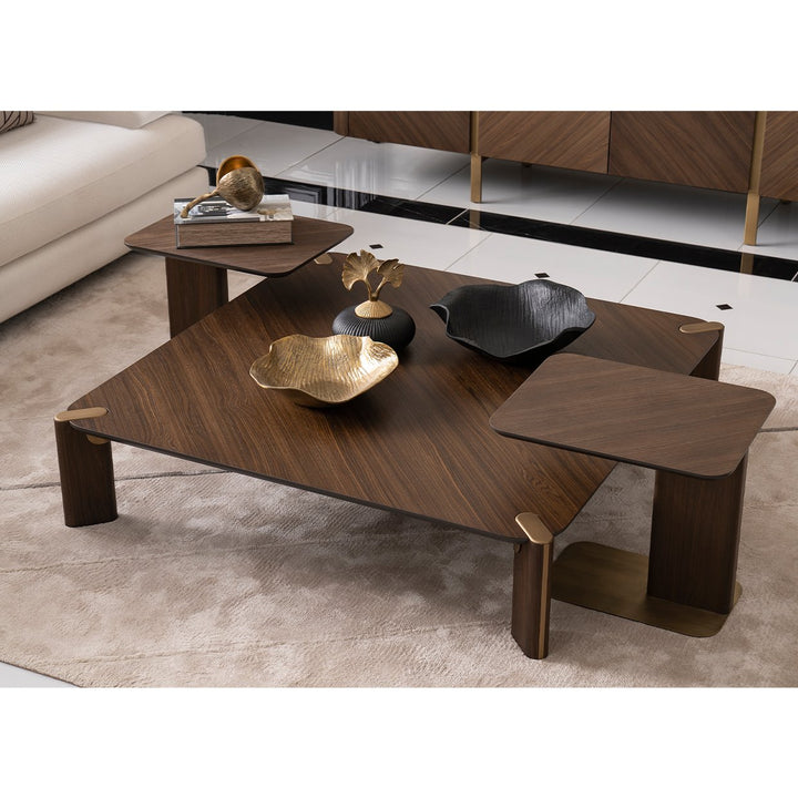 AMORA Eggshell Walnut Coffee Table - Michael Amini