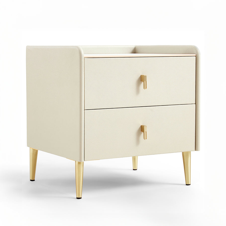 LISA Two Drawer, Bedroom Nightstand