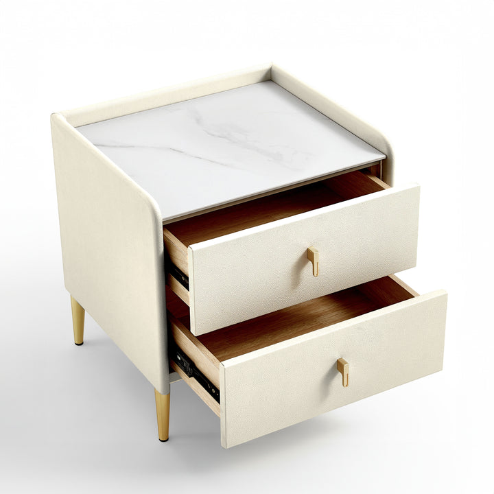 LISA Two Drawer, Bedroom Nightstand