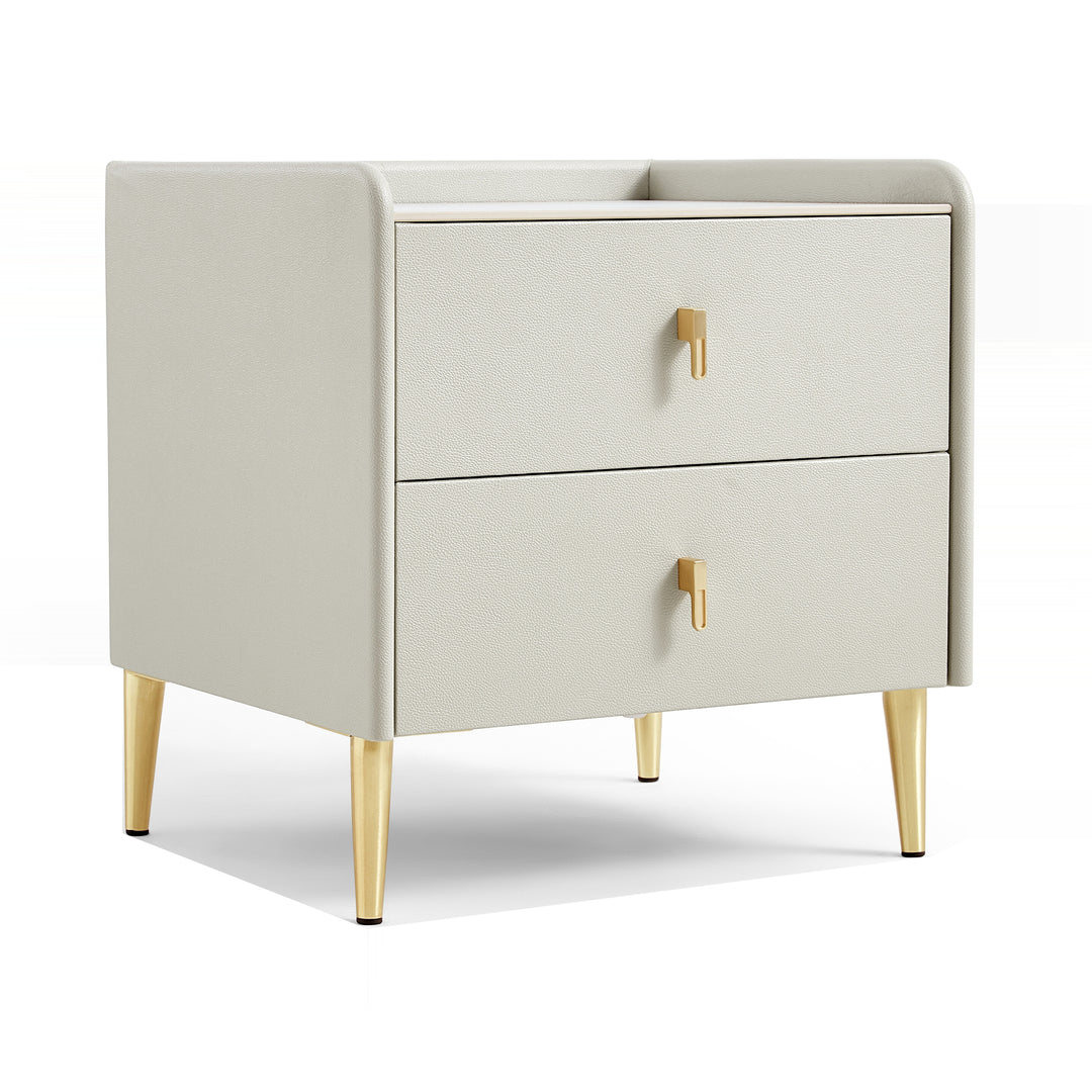 LISA Two Drawer, Bedroom Nightstand