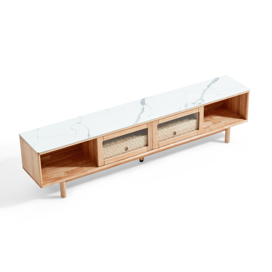 LAYLA Wooden and Ceramic TV Stand