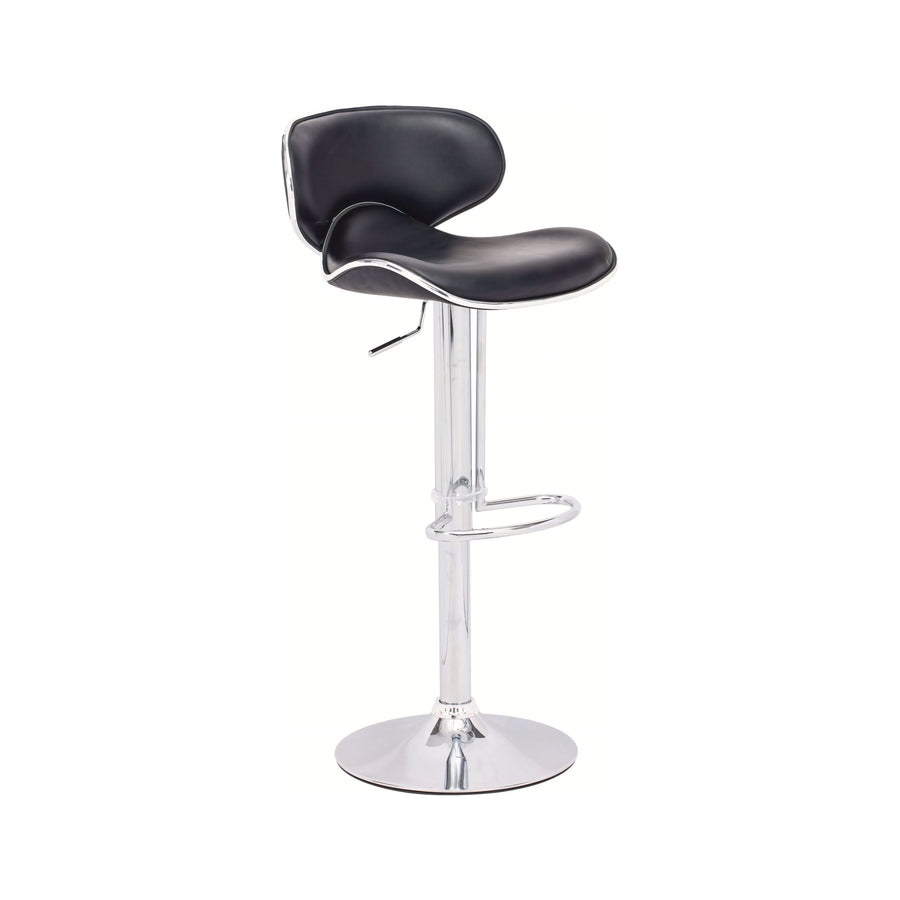 PRAHA Leather Bar Stool Black