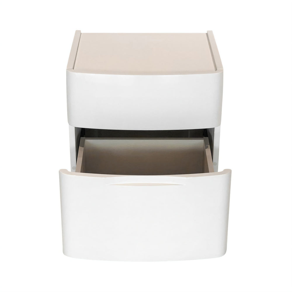 LUMIA Gloss White Nightstand