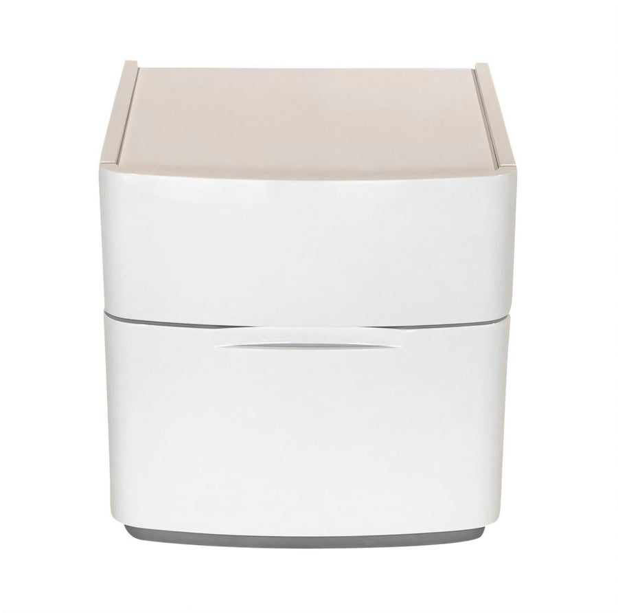 LUMIA Gloss White Nightstand