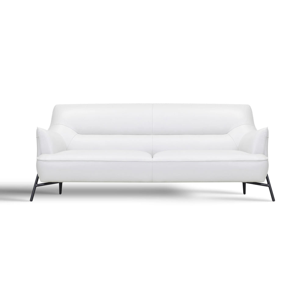 CALLIE Leather 3 Seater Sofa White