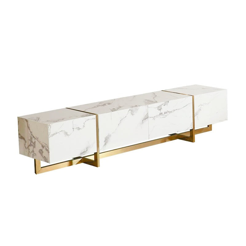 JANICE White Ceramic TV Stand