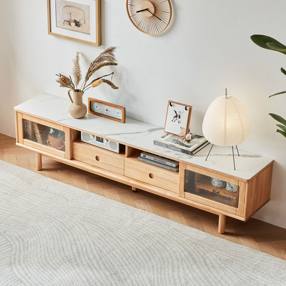 LAYLA Wooden and Ceramic TV Stand