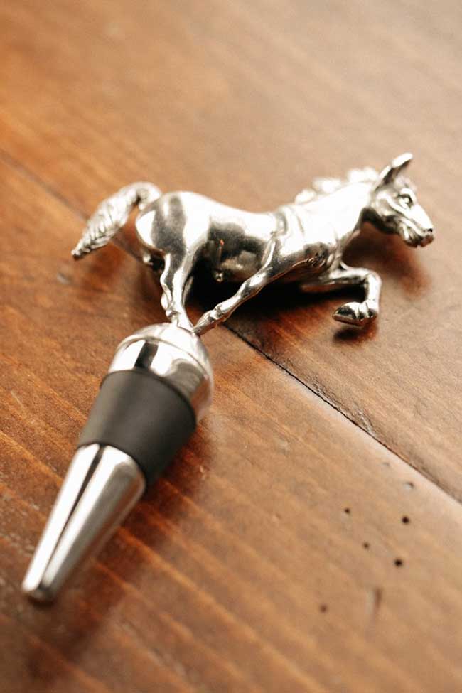 Equestrian horse wine stopper